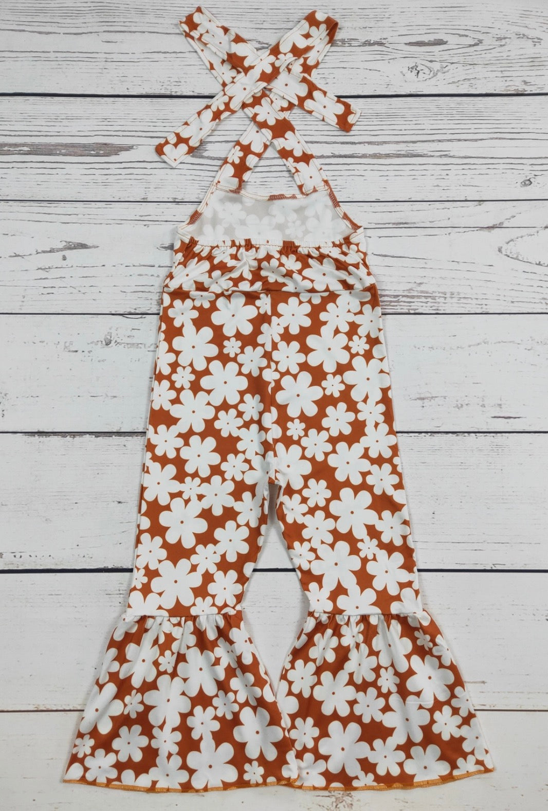 Groovy Flower Printed Girls Jumpsuit