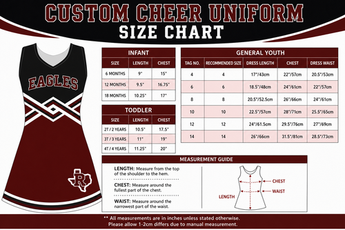 **Pre-Order** Roosevelt Eagle Cheer Uniform with Separate Shorts