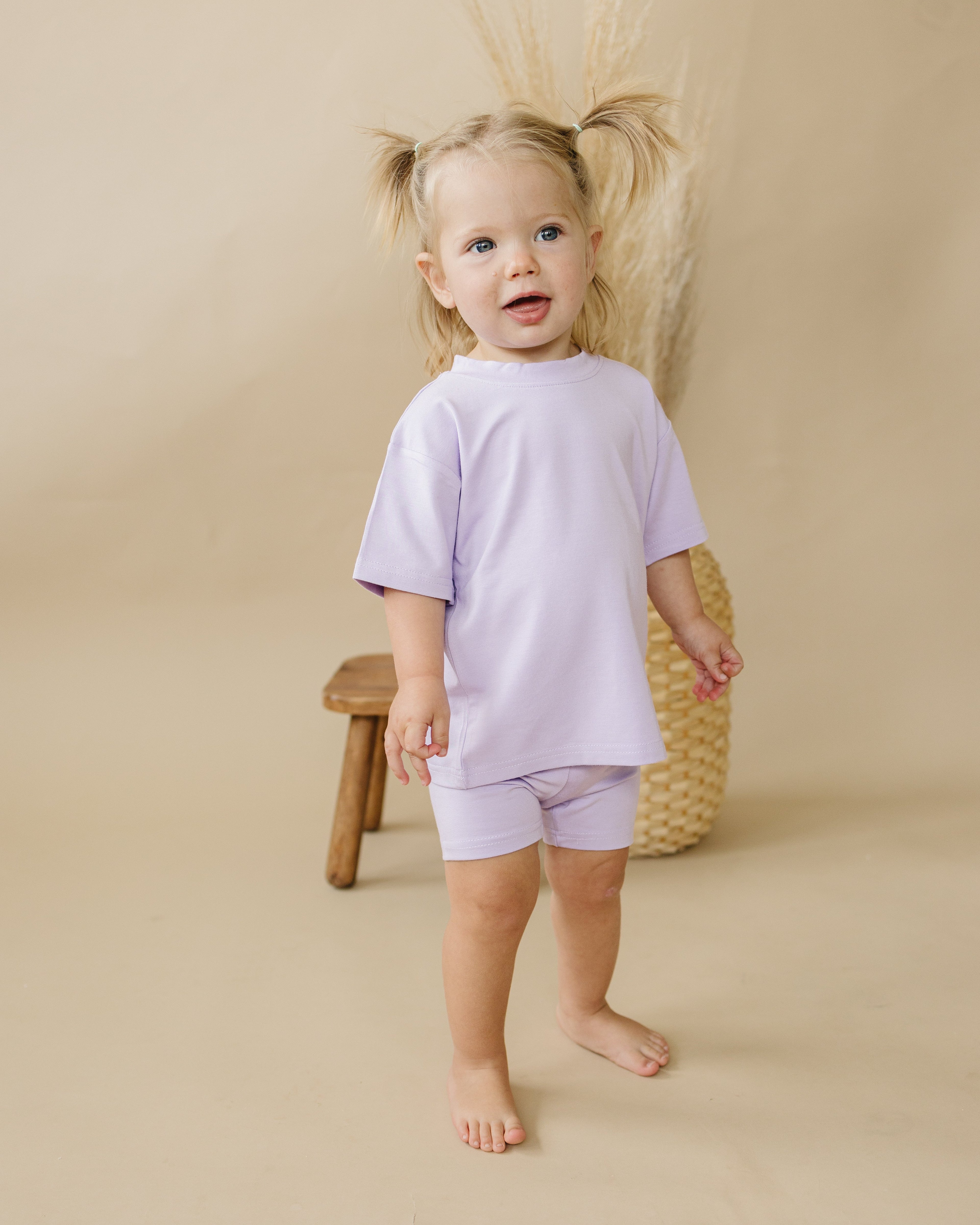 Bamboo Tee & Bike Shorts - sold as separates